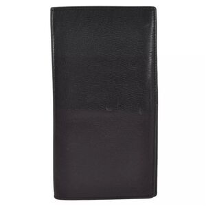 GUCCI Unisex Black Slim Fold Leather Wallet Multi-Card Holder